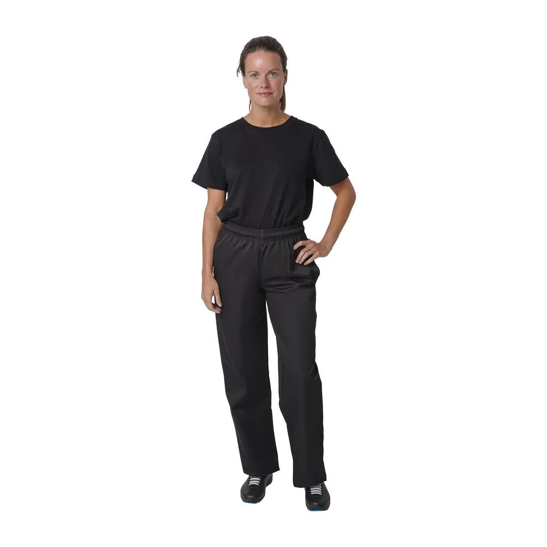 A582-L Whites Vegas Chef Trousers Polycotton Black L