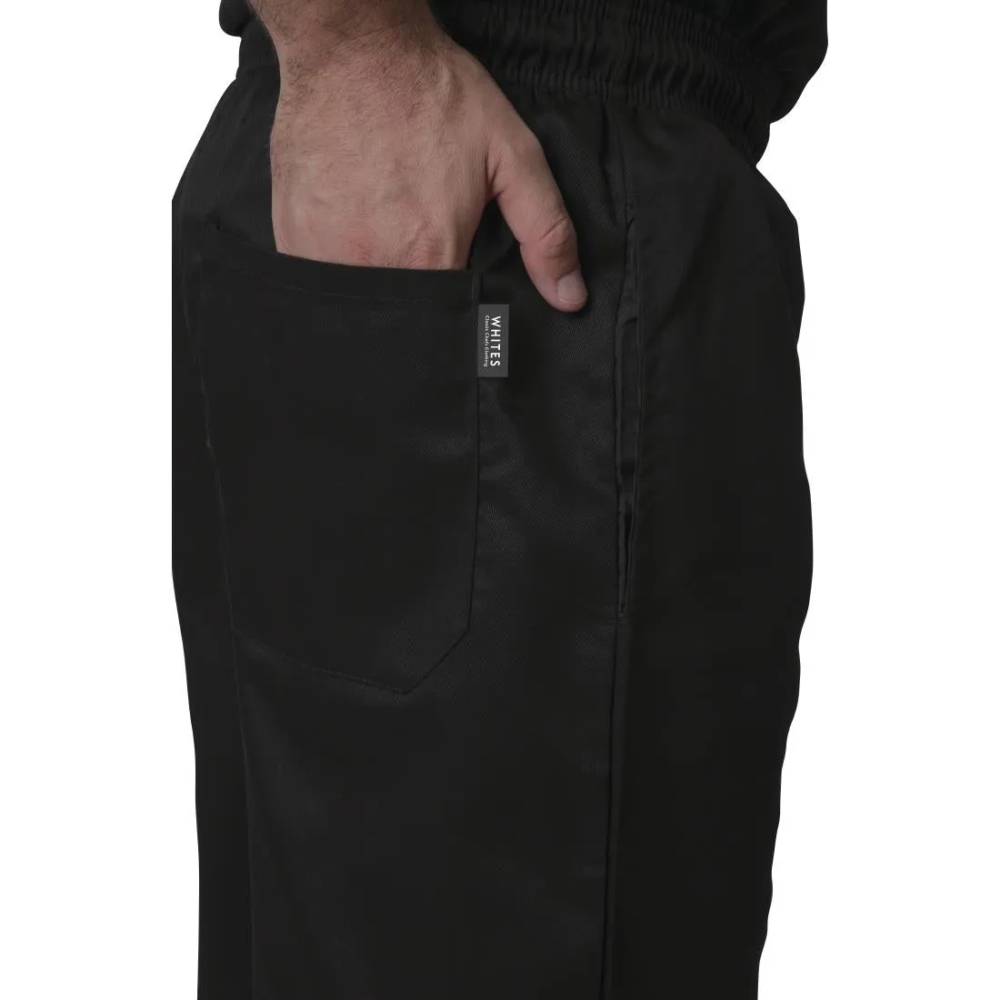 A582-L Whites Vegas Chef Trousers Polycotton Black L