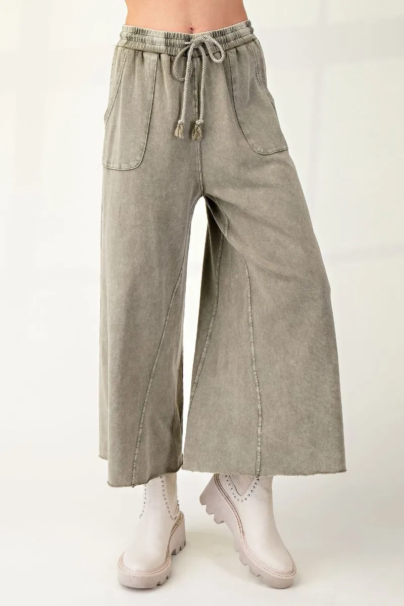 Ash Terry Knit Wide Leg Pants #128