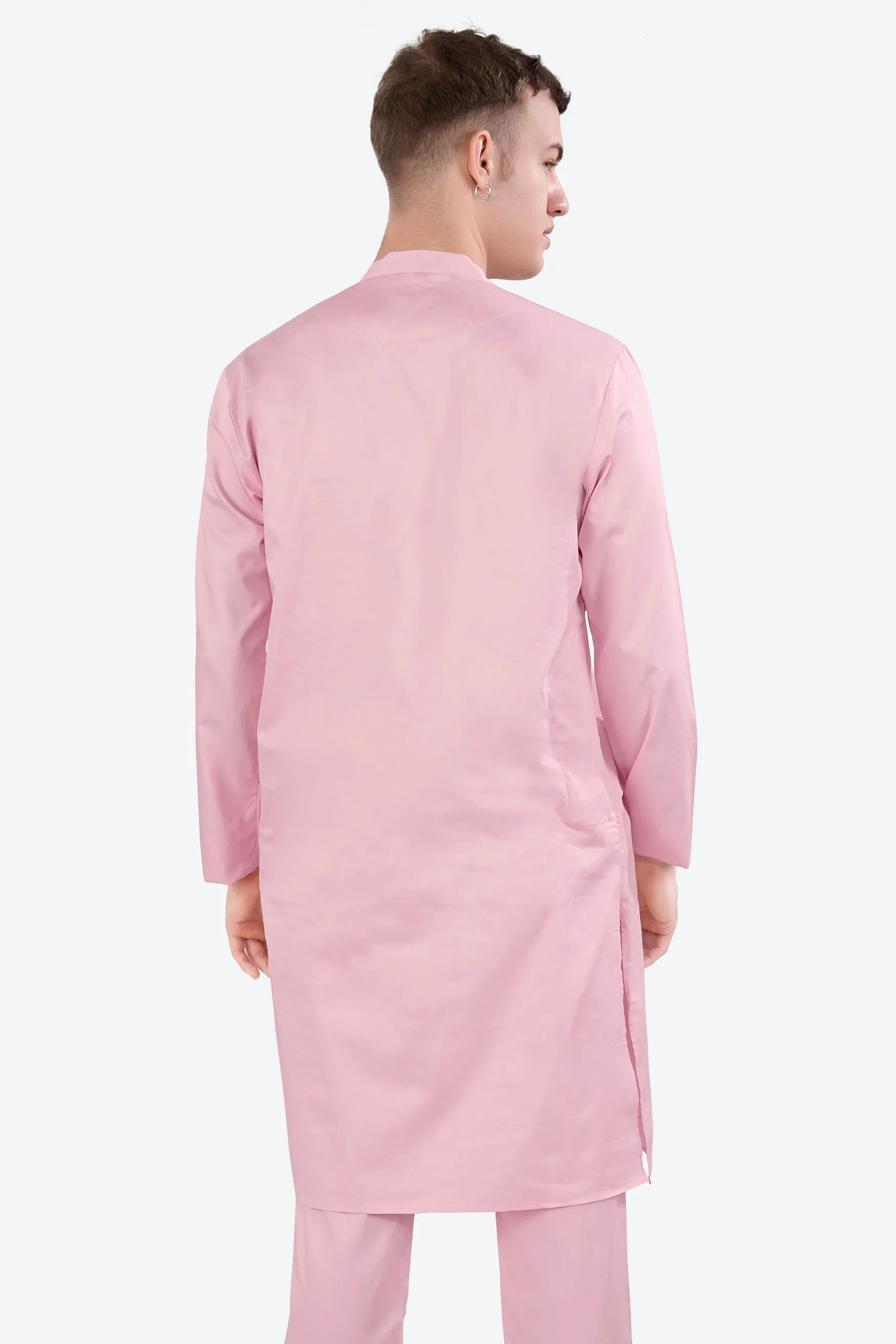Azalea Pink Subtle Sheen Super Soft Premium Cotton Kurta