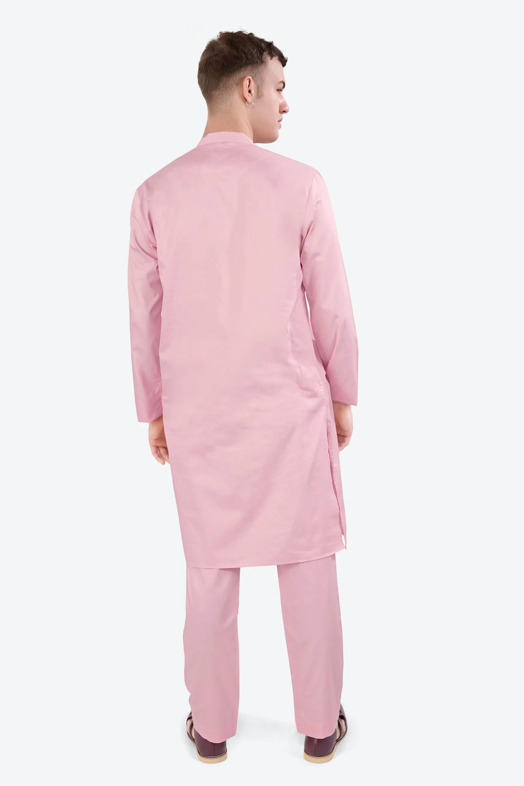 Azalea Pink Subtle Sheen Super Soft Premium Cotton Kurta