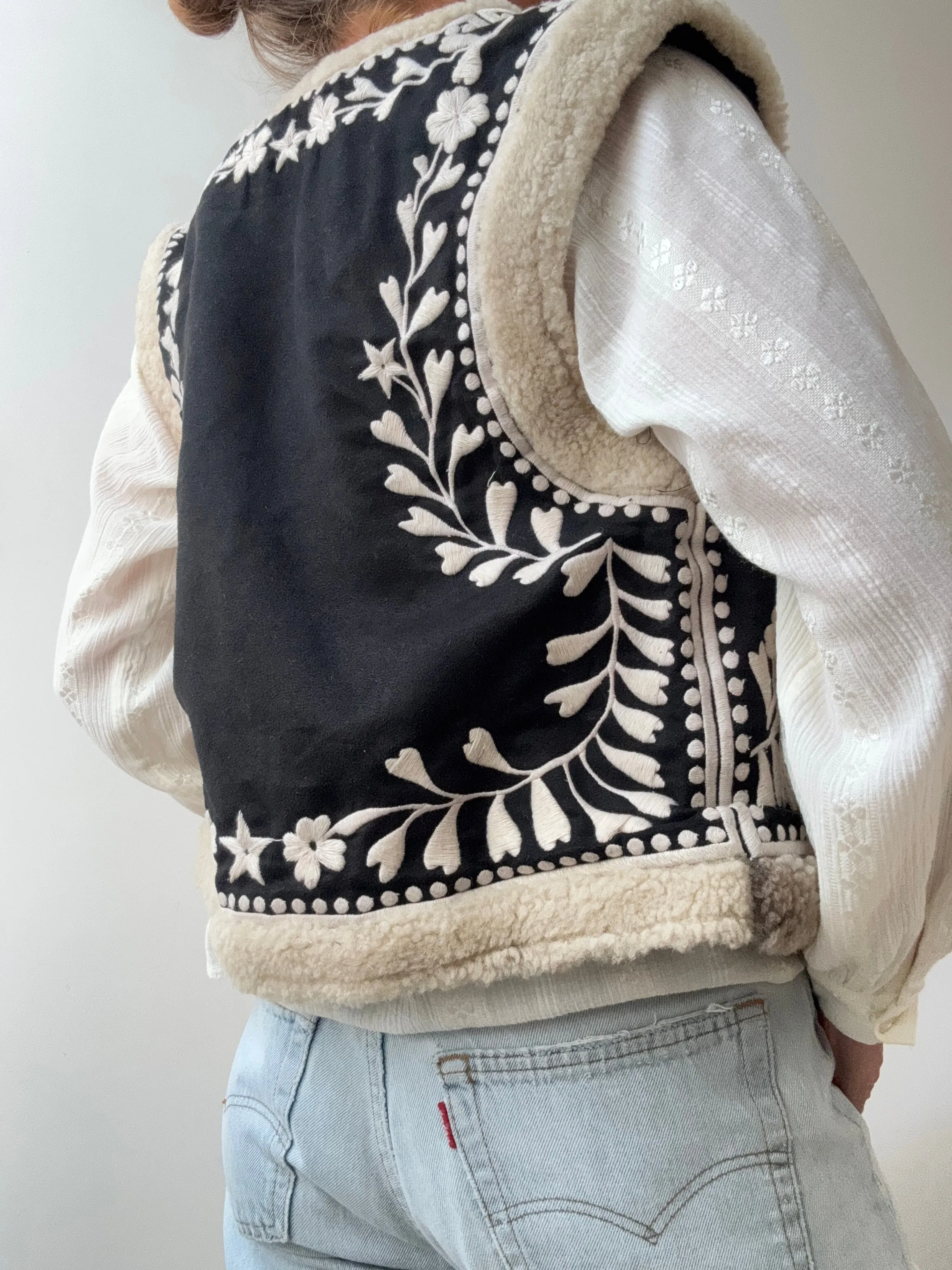 Black & Cream Gilet