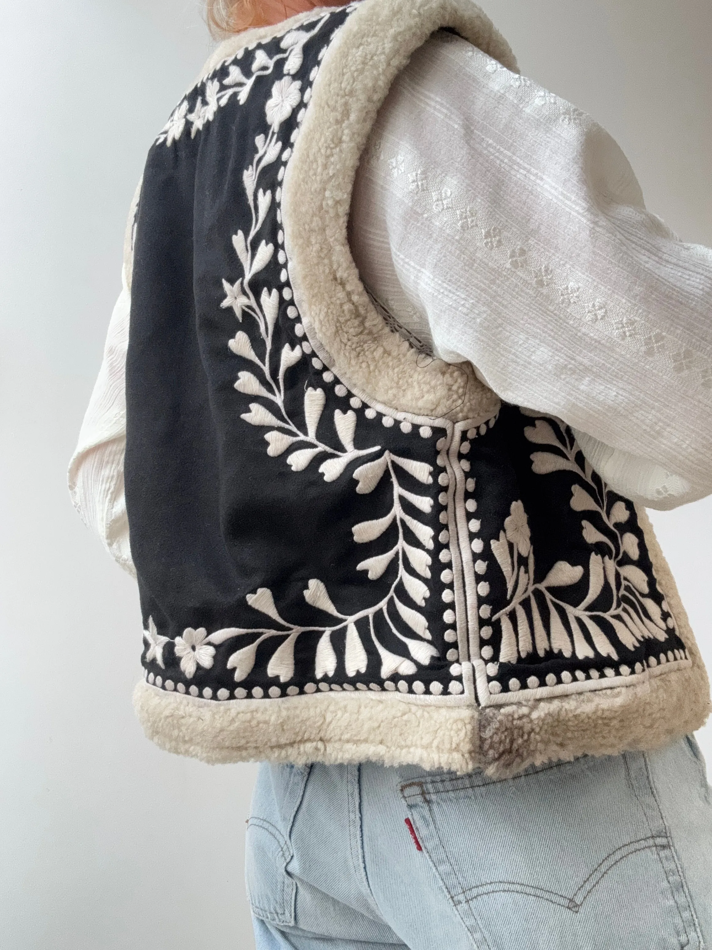 Black & Cream Gilet