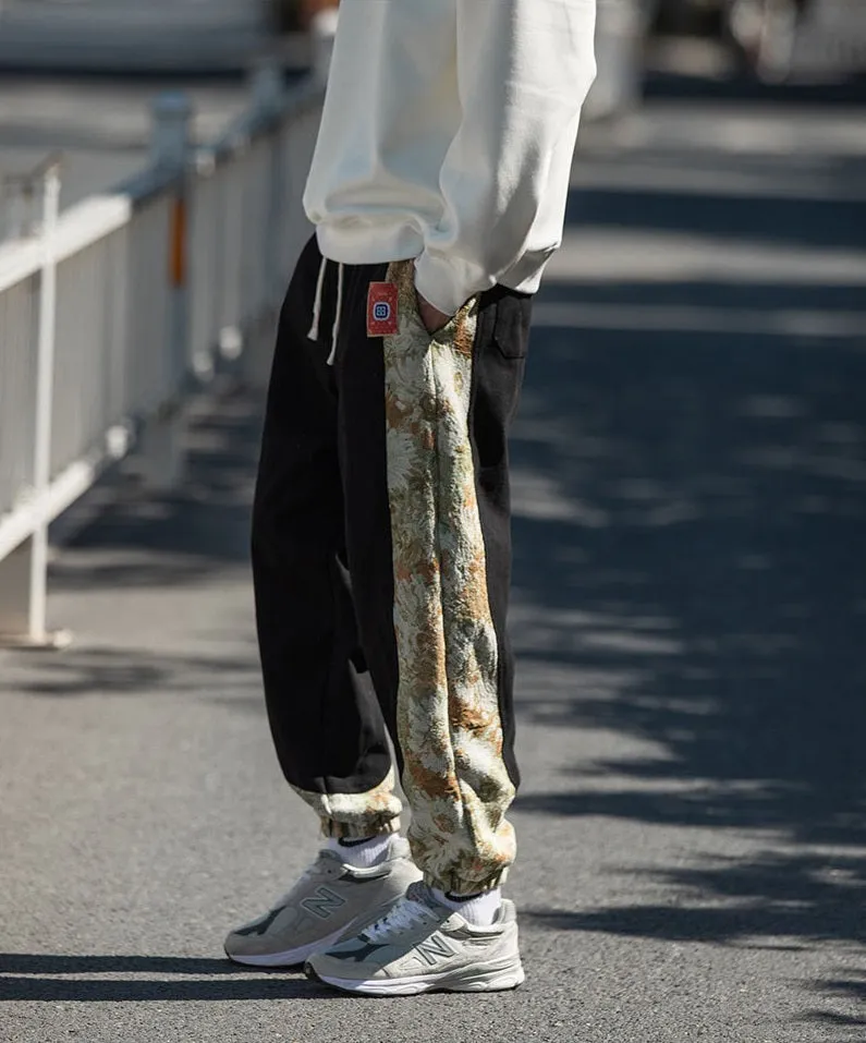 Embroidery Cotton Pants - Florar Jacquard Pattern / Unisex Fit