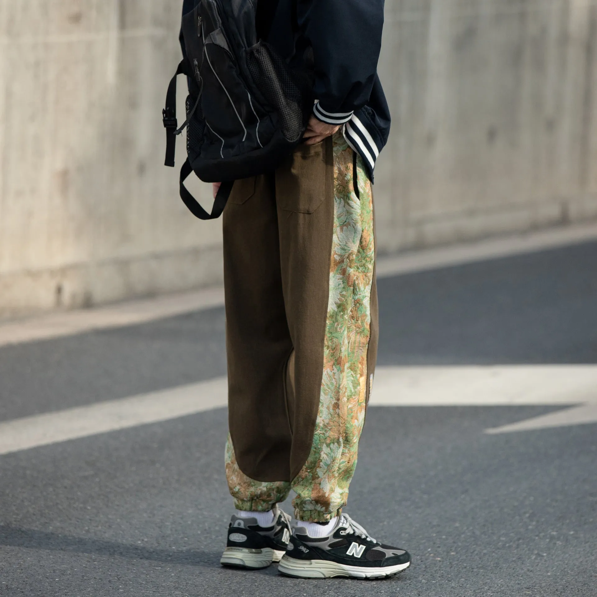 Embroidery Cotton Pants - Florar Jacquard Pattern / Unisex Fit