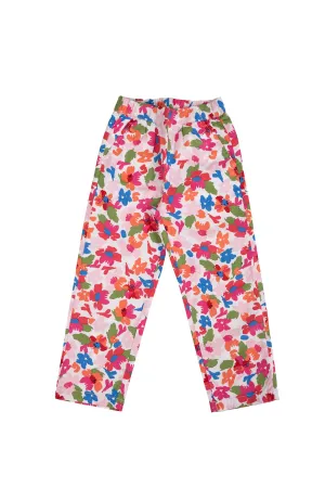 Floral Straight Pant For Girl - Multicolor