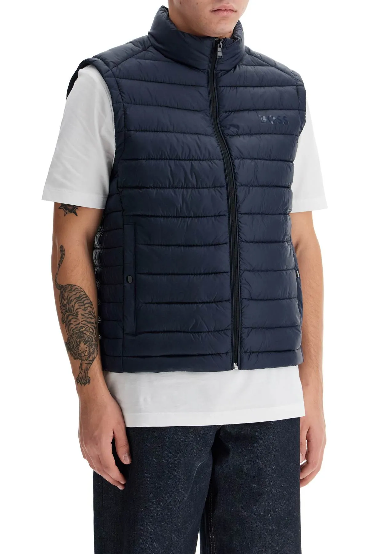 foldable padded vest 50471854 DARK BLUE