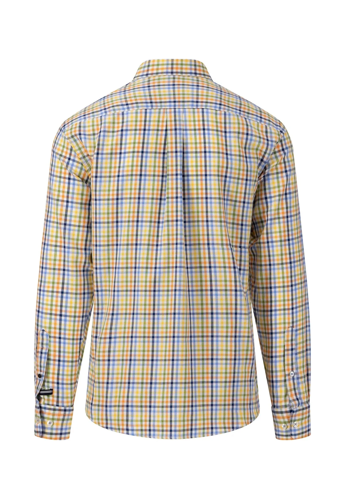 FYNCH HATTON Multi Print Shirt - Men's Soft Cotton – Leaf Green Check