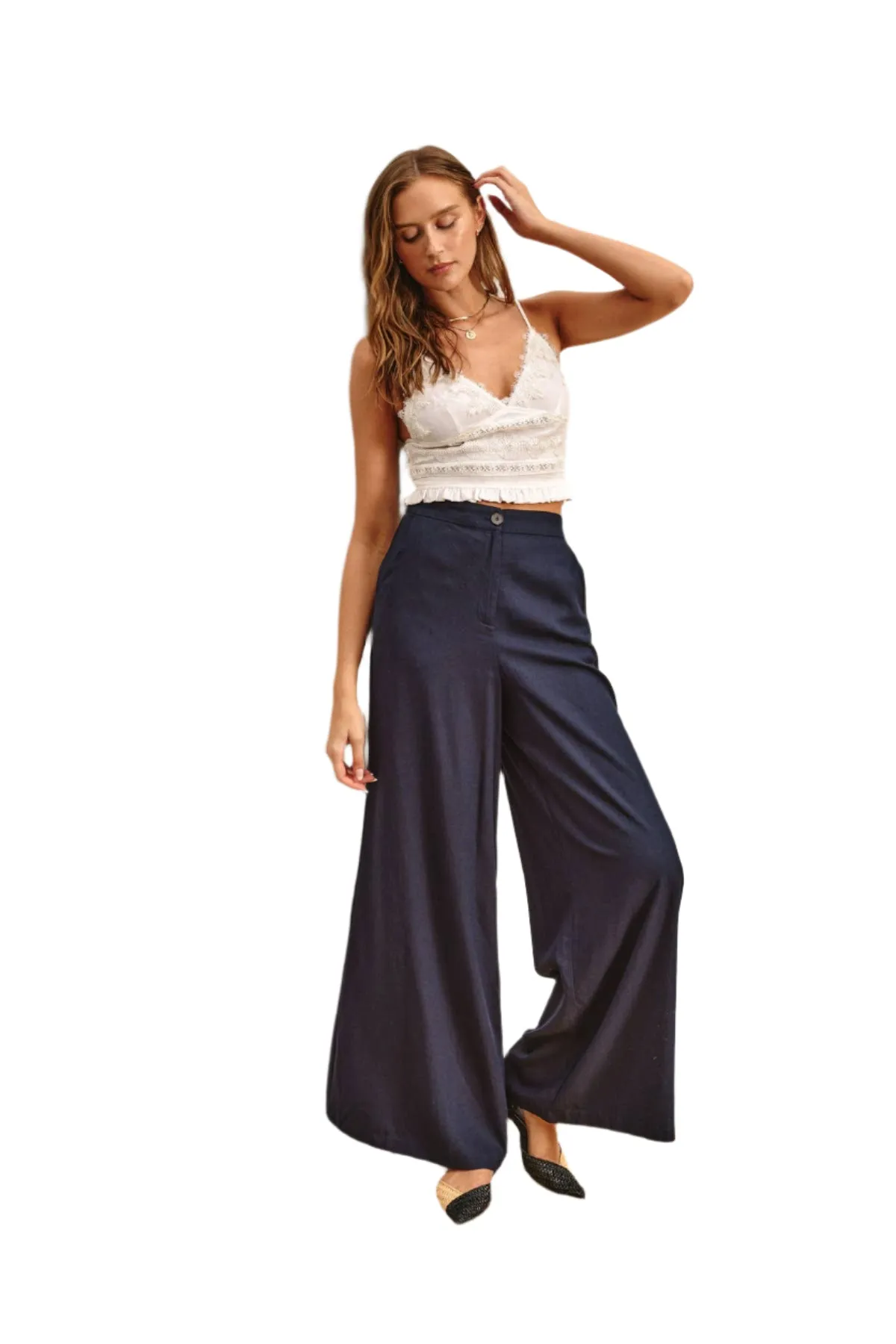 Heaven Sent - Wide Leg Linen Pant