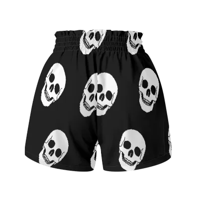 High-waisted loose-fitting shorts