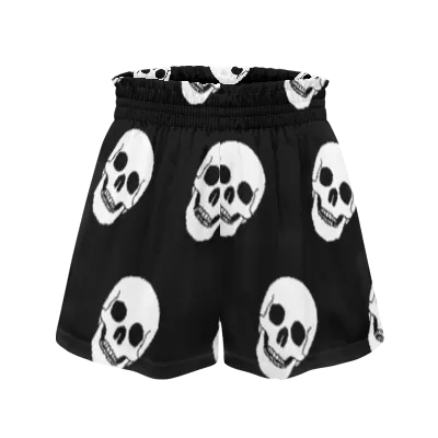 High-waisted loose-fitting shorts