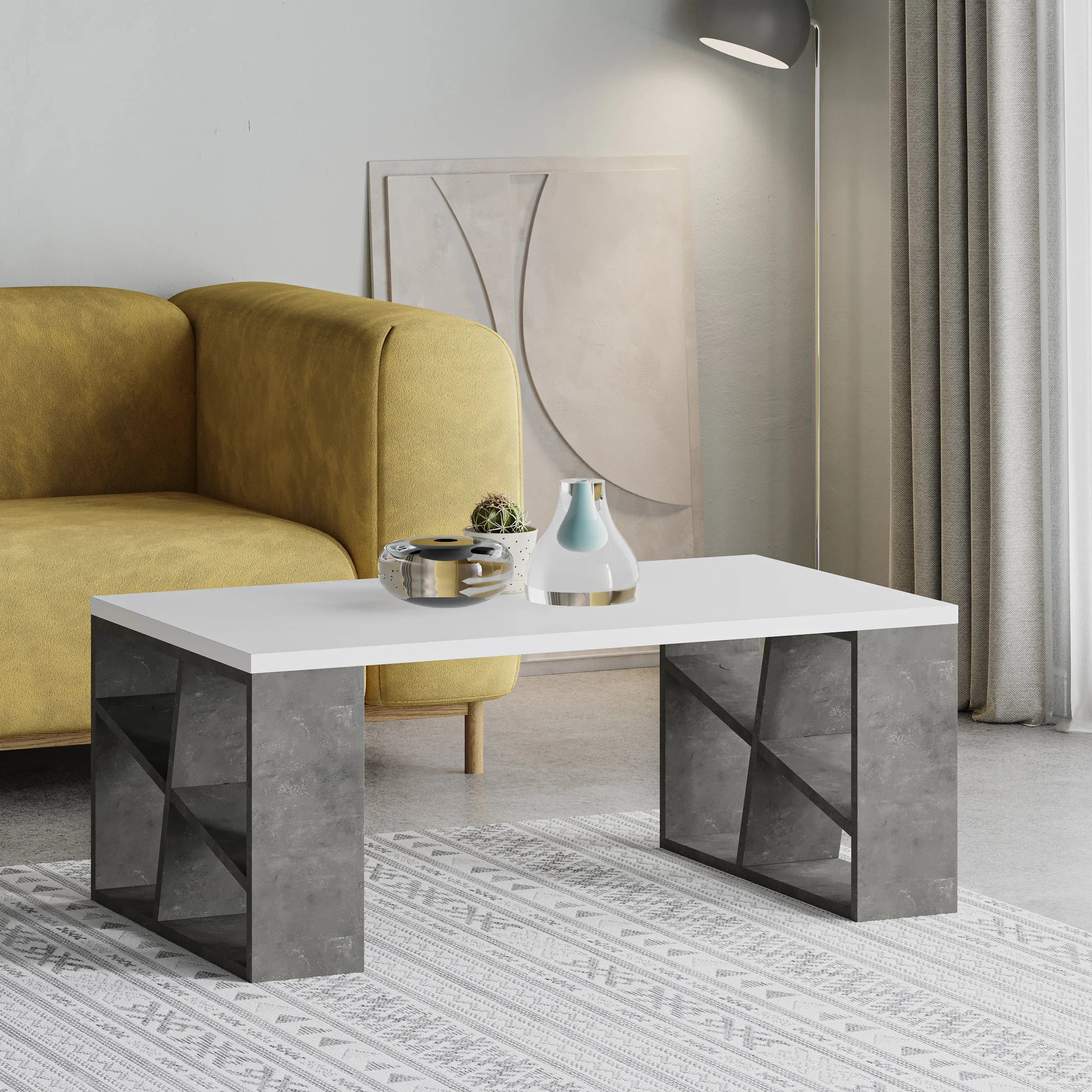 Honey Modern Coffee Table Multipurpose H 40cm