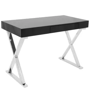 Luster Contemporary Desk in Black by LumiSource