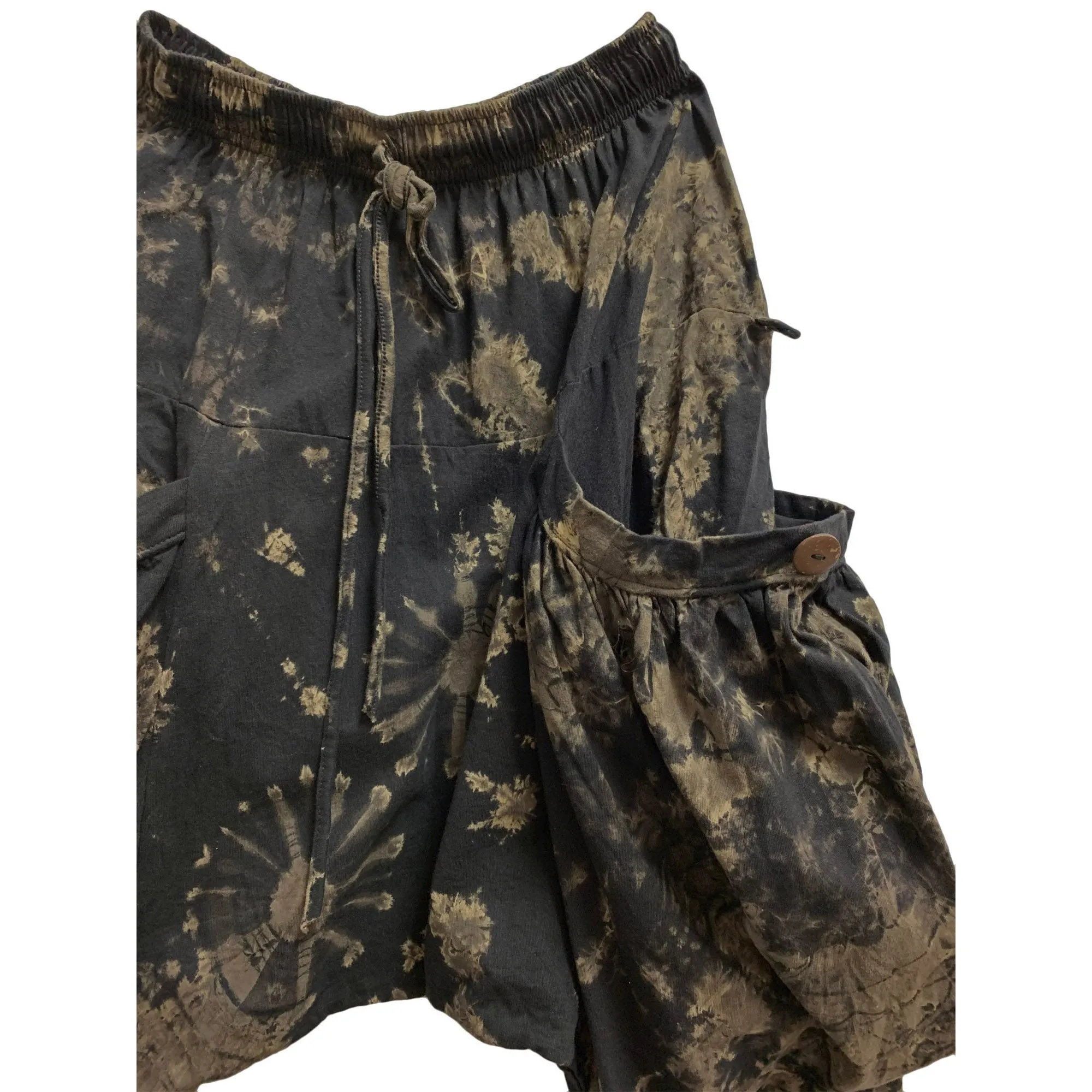 Men's Cotton Charcoal Tie-Dye Hippie Alibaba Baggy Boho festival unisex Harem Pants