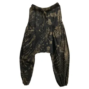 Men's Cotton Charcoal Tie-Dye Hippie Alibaba Baggy Boho festival unisex Harem Pants