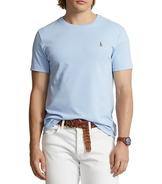 Men's Custom Slim Fit Soft Cotton T-Shirt Office Blue