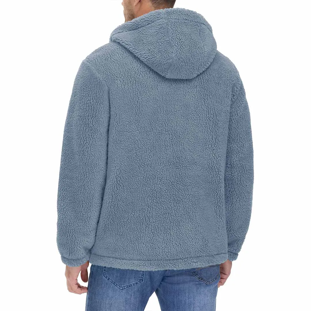 Men's Fleece Hoodies Sherpa Jackets Winter Thermal Coats