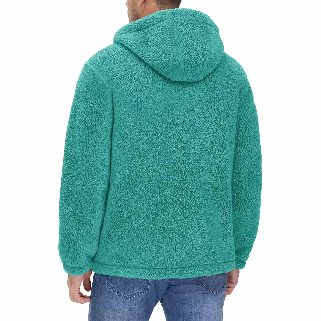 Men's Fleece Hoodies Sherpa Jackets Winter Thermal Coats