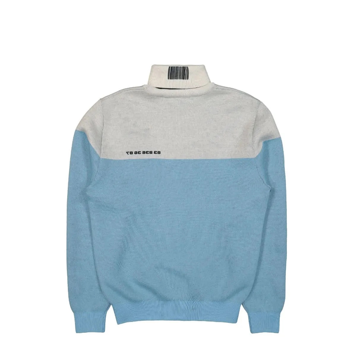 Numbered Color Block Turtleneck