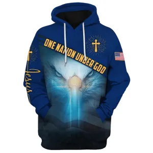 One Nation Under God American Eagle Hoodies Men & Women Christian Hoodie 3D Printed Hoodie