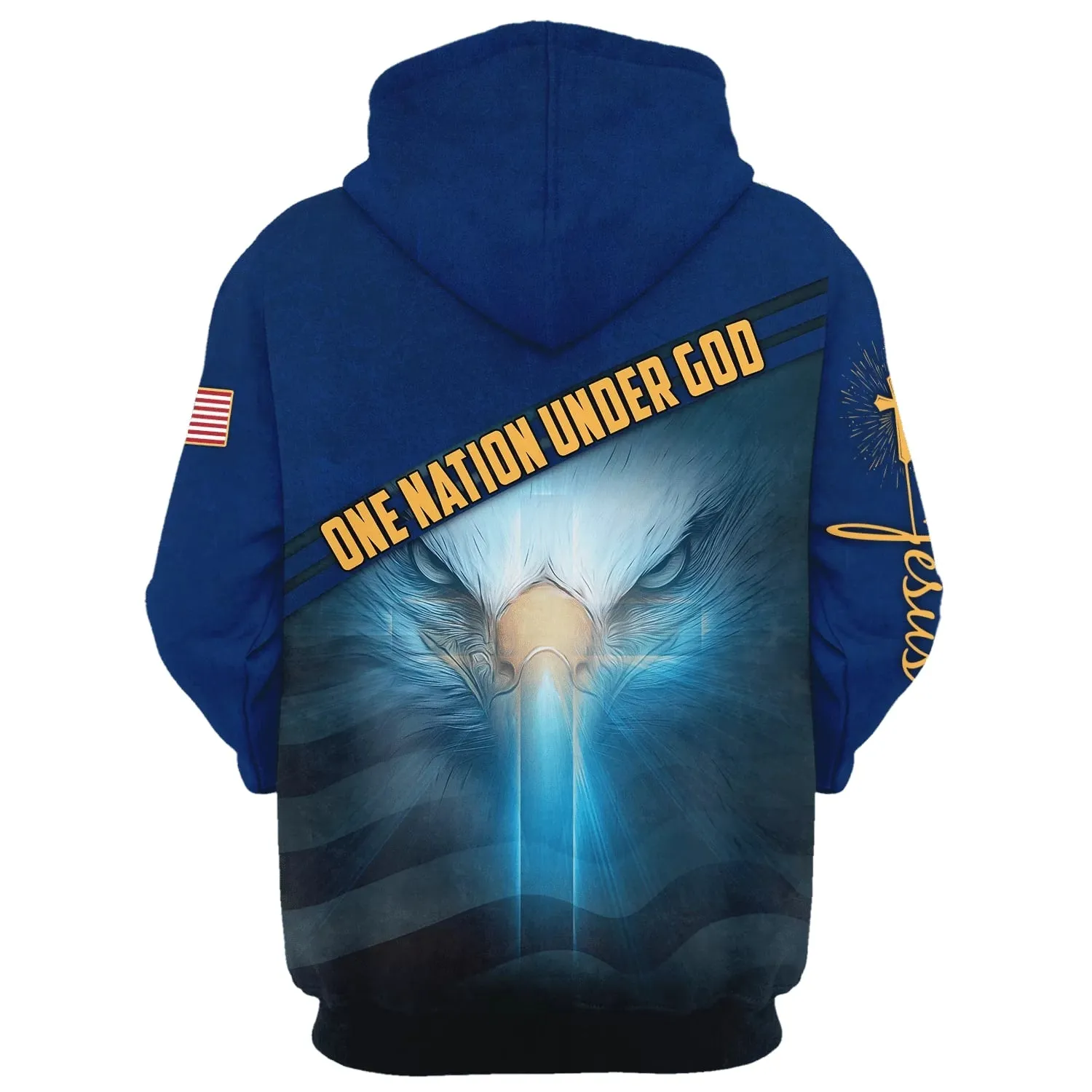 One Nation Under God American Eagle Hoodies Men & Women Christian Hoodie 3D Printed Hoodie