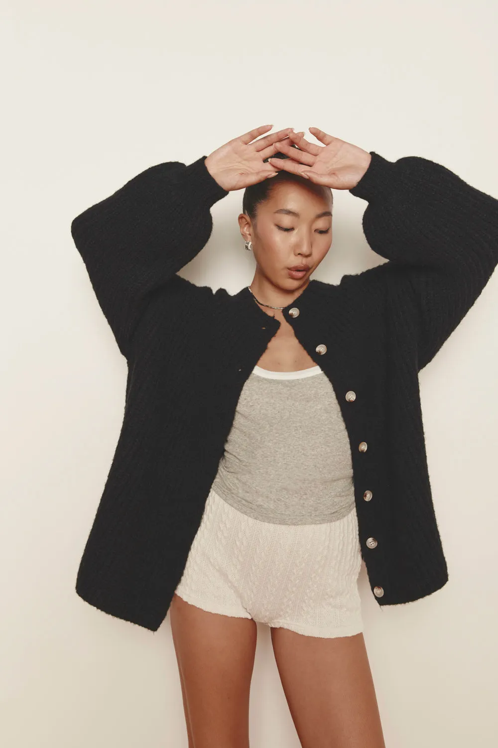 Penelope Knit Cardigan Black
