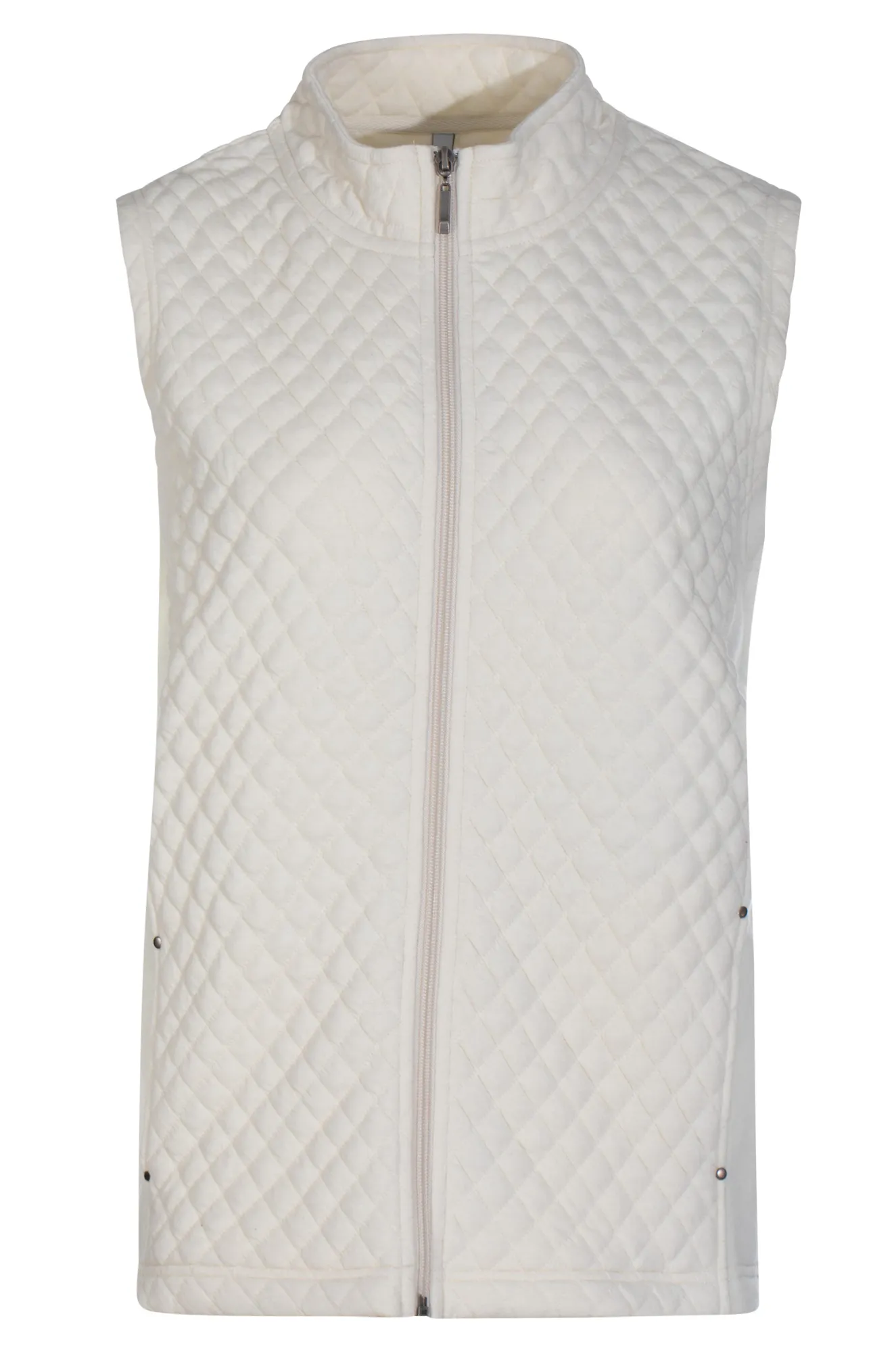Quilted stitch Brushed Fleece Vest | PARCHMENT | 2254ZZ