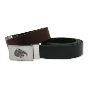 Spaniel and Pheasant Leather Belt and Buckle Set