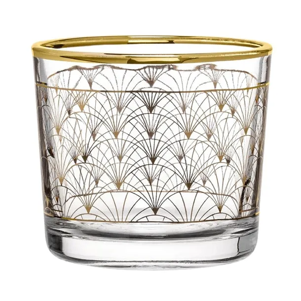Utopia Alanya Glass Candle Holders Gold (Pack of 48) - HX647